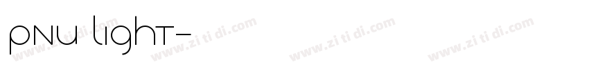 PNU Light字体转换
